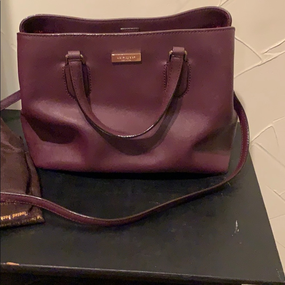 Medium dark plum Kate Spade should bag